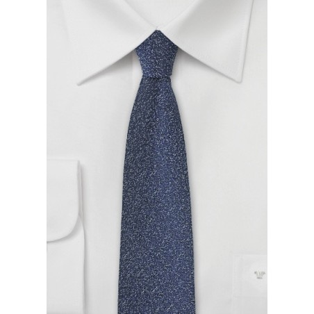 Deep Navy Blue Skinny Tie