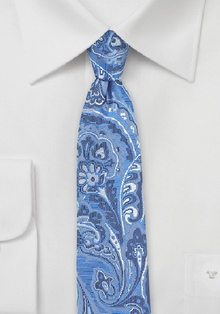 Loud Paisley Tie in Light Blue