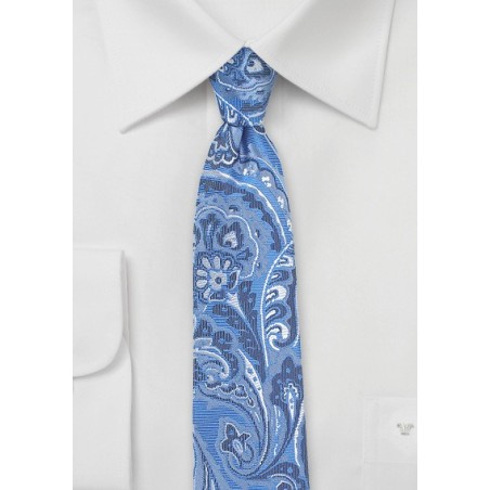Loud Paisley Tie in Light Blue