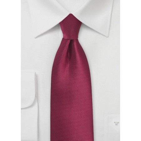 Textured Tie in Black Cherry Red