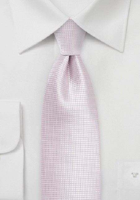 Solid Textured Tie in Pink Mist