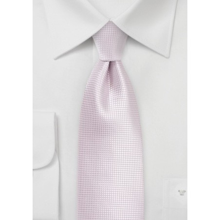 Solid Textured Tie in Pink Mist