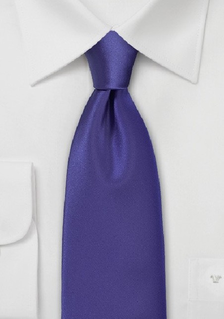 Solid Satin Purple Necktie