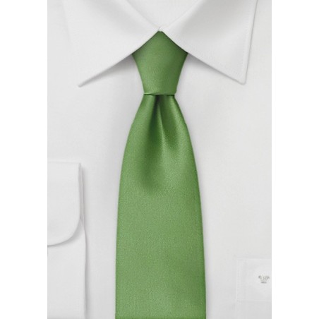 Solid Fern Green Tie in Skinny Width