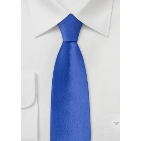 Skinny Necktie in Bright Azure Blue