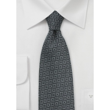 Wool Autumn Tie in Pewter