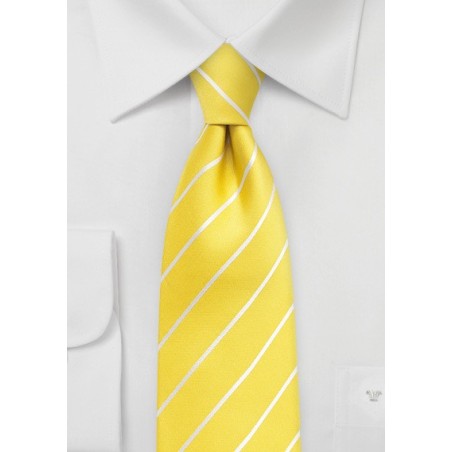 Lemon Yellow Silk Tie