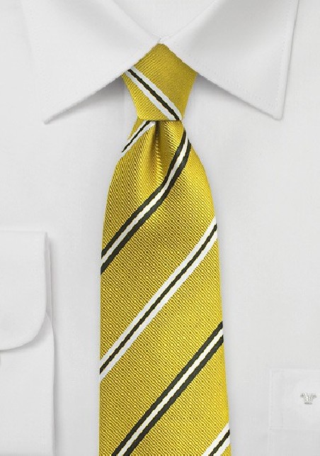 Trendy Repp Tie in Citrine Yellow