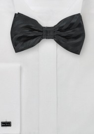 Formal Black Striped Bow Tie for Kids
