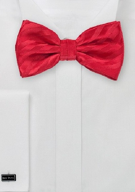 Red Striped Bow Tie for Kids