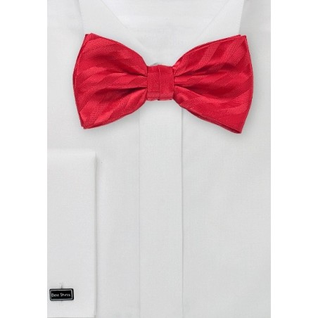 Red Striped Bow Tie for Kids