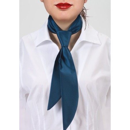 Teal Blue Women's Necktie
