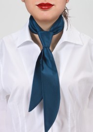 Teal Blue Women's Necktie
