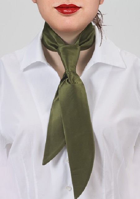 Olive Green Women's Necktie