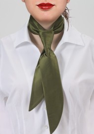 Olive Green Women's Necktie