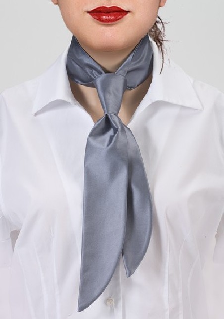 Silver Gray Women's Necktie