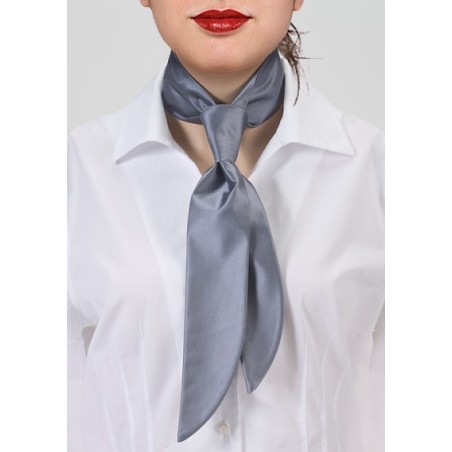 Silver Gray Women's Necktie