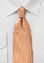 Textured Silk Tie in Peach