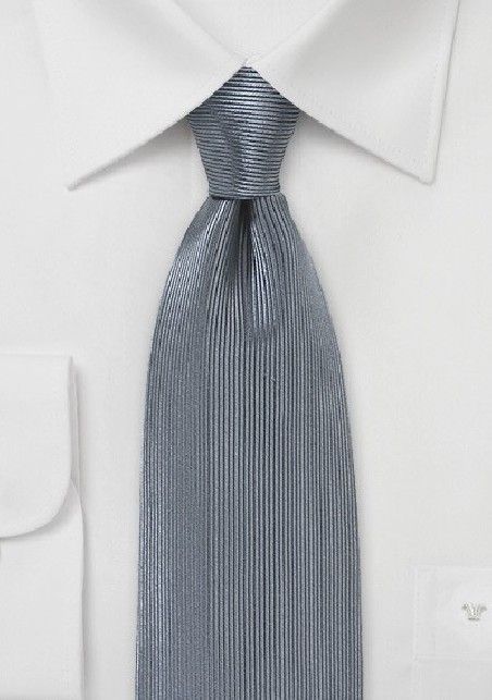 Smoke Gray Silk Necktie
