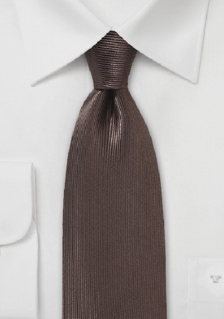 Textured Designer Silk Tie in Chocolate Brown
