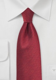 Herringbone Tie in Henna Red