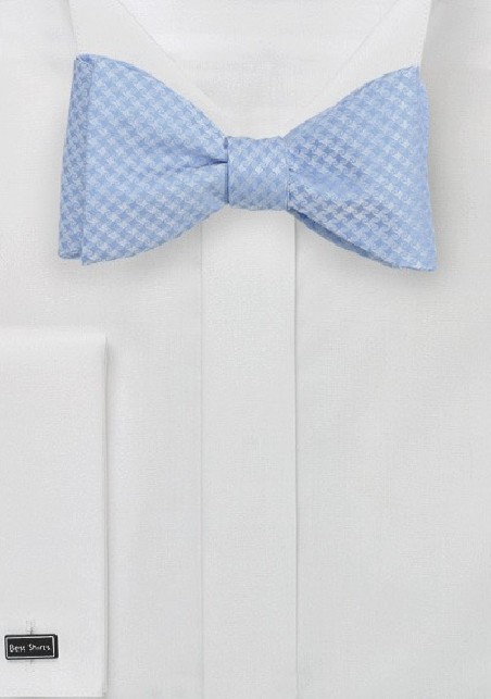Soft Blue Bow Tie in Self Tie Style
