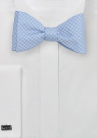 Soft Blue Bow Tie in Self Tie Style