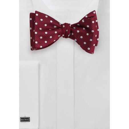 Cherry Red Polka Dot Bow Tie