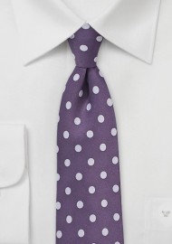 Grape and Lavender Polka Dot Tie