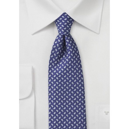 Allover Paisley Tie in Blue and Pink