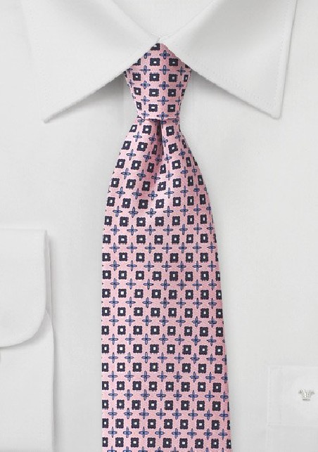 Pink Foulard Designer Tie