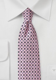Pink Foulard Designer Tie