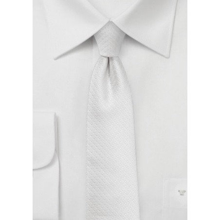 Pin Dot Tie in Formal Ivory