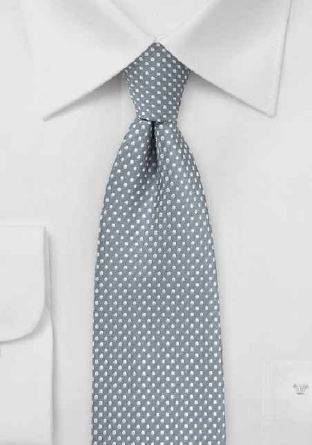 Shadow Gray Pin Dot Skinny Tie