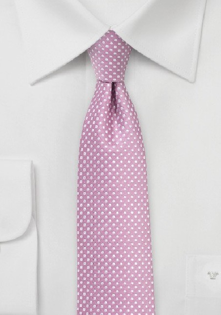 Orchid Pin Dot Tie