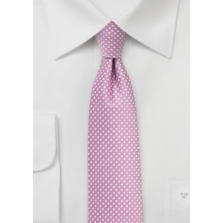 Orchid Pin Dot Tie