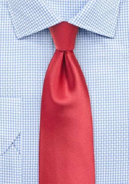 Coral Red Necktie