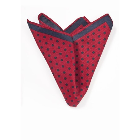 Red and Navy Pocket Square