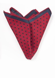 Red and Navy Pocket Square