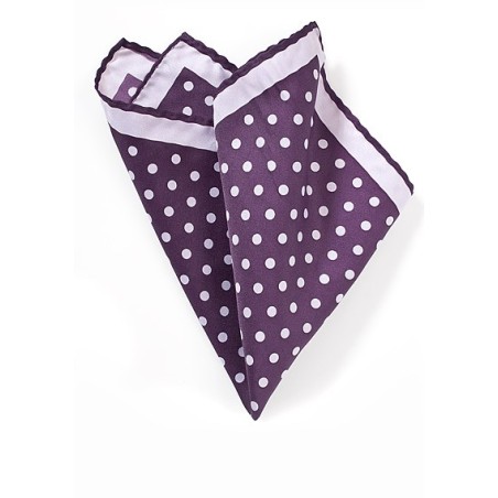 Purple and Lavender Polka Dot Pocket Square