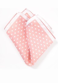 Pink and White Pocket Square
