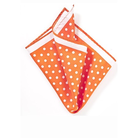 Bright Orange Polka Dot Hanky