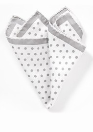 White Hanky with Silver Dots