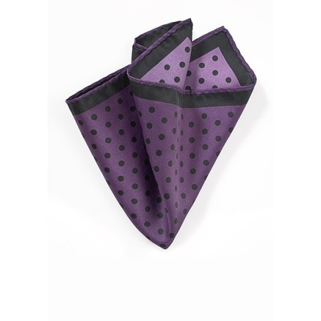 Eggplant and Black Pocket Square