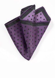 Eggplant and Black Pocket Square