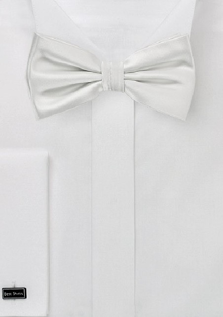 Solid Ivory Colored Bow Tie