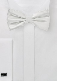 Solid Ivory Colored Bow Tie