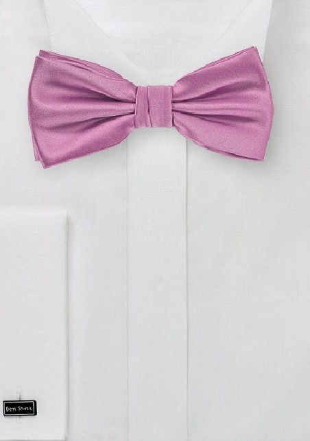 Orchid Pink Colored Bow Tie