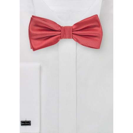Coral Red Bow Tie