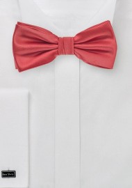 Coral Red Bow Tie